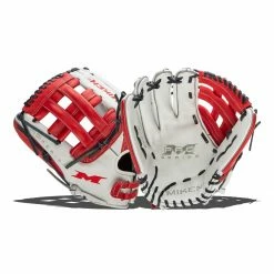 Outlet ๐ Miken Pro Series 13" Slow Pitch Softball Glove: PRO130-WSN Red, White ๐