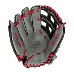 Cheapest 🔔 Marucci Caddo Series 12" Youth Baseball Glove: MFGCADD1200 Black, Grey, Red 🧨