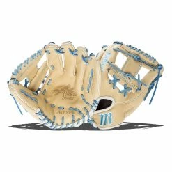 Wholesale ✔️ Marucci Palmetto Series 11.75" Fastpitch Softball Glove: MFGPLM1175FP Blue, Tan 👍
