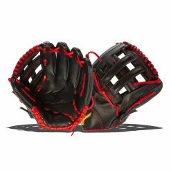 Cheap 😀 Mizuno Pro 11.75" Austin Riley Baseball Glove: GMP2AR-600D Black, Red ⌛