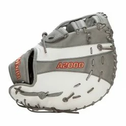 Best deal ❤️ Wilson A2000 SuperSkin FP1B 12.50" Fastpitch Softball First Base Mitt: WBW100219125 Grey, White 🔔 -BaseBallBat Sales Store 23e2 10 21 wilson a2000 superskin fp1b 12 50 fastpitch softball first base mitt wbw100219125 33638 12 l