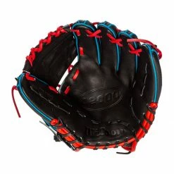 Cheap ✔️ Wilson A2000 SuperSkin PFX2 11" Baseball Glove: WBW10039711 Black, Blue, Red 💯
