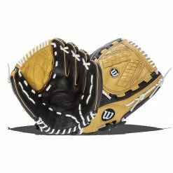 Best Pirce 🛒 Wilson A500 Siren 12.5" Youth Fastpitch Softball Glove: WBW100422125 Black, Tan ⌛ -BaseBallBat Sales Store 259c 12 21 wilson a500 siren 12 5 youth fastpitch softball glove wbw100422125 34736 020 l