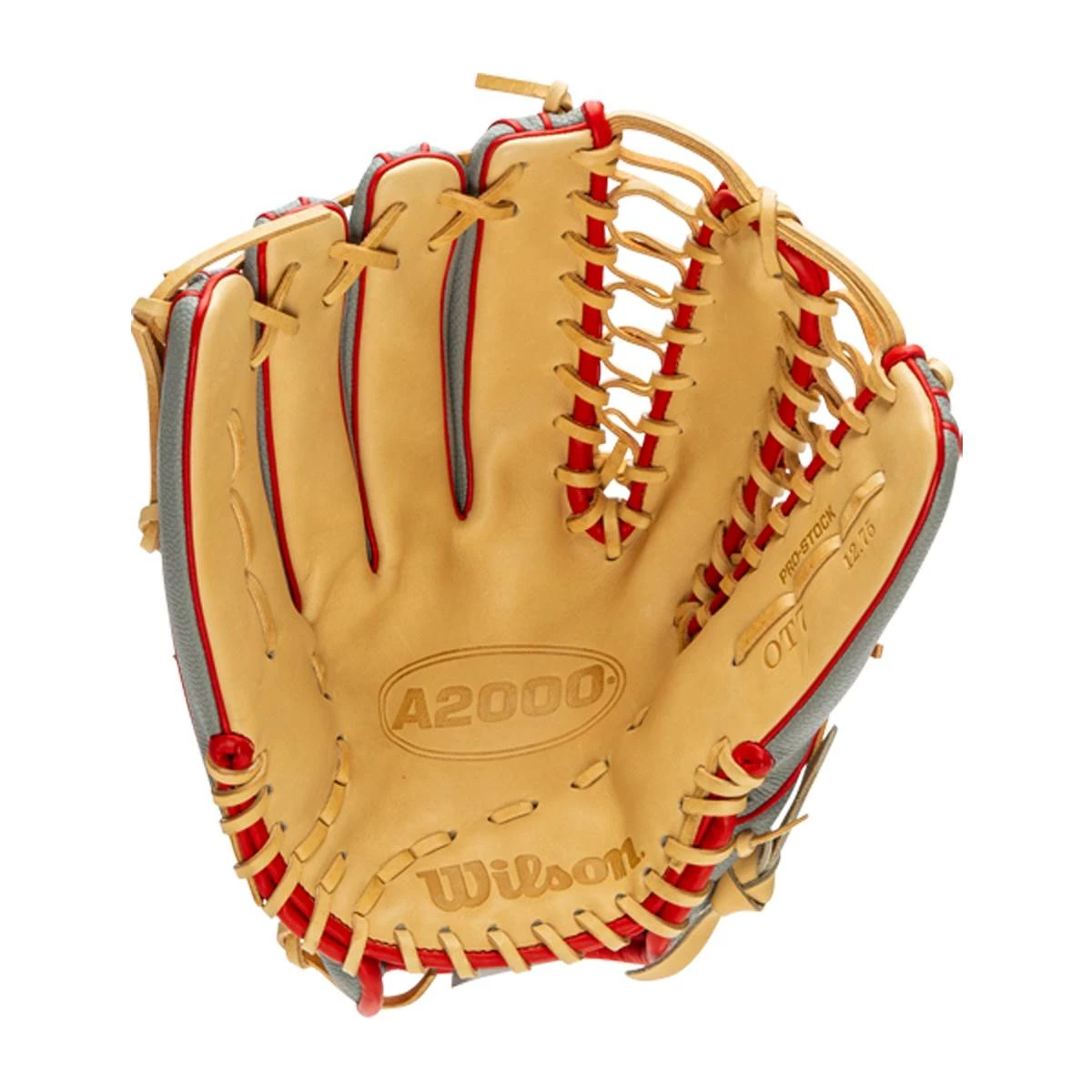 Flash Sale 🎉 Wilson A2000 SuperSkin OT7 12.75" Baseball Glove: WBW1001041275 Grey, Red, Tan 🤩 4 Flash Sale 🎉 Wilson A2000 SuperSkin OT7 12.75" Baseball Glove: WBW1001041275 Grey, Red, Tan 🤩 - Image 2