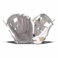Best Pirce 😀 Wilson A2000 SuperSkin H12 12" Fastpitch Softball Glove: WBW10021112 Grey, White 👏
