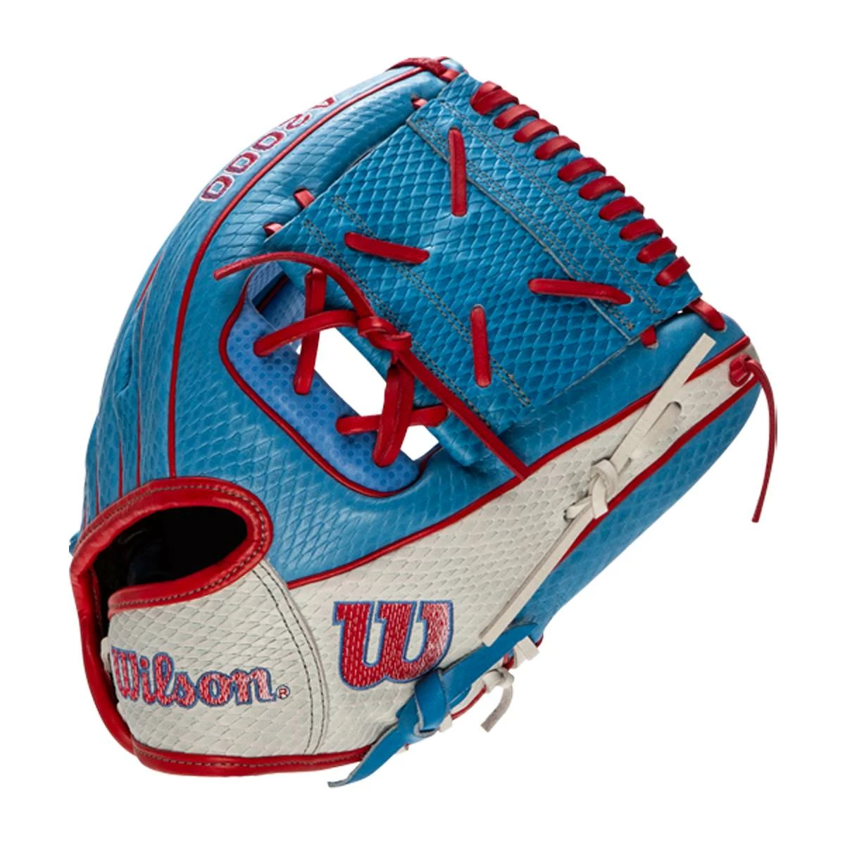Brand new 🎉 Wilson A2000 Kelsey Stewart Spin Control KS7 12" Fastpitch Softball Glove: WBW10043512 Blue, Red, White ⭐ 5 Brand new 🎉 Wilson A2000 Kelsey Stewart Spin Control KS7 12" Fastpitch Softball Glove: WBW10043512 Blue, Red, White ⭐ - Image 3