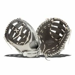 Best Pirce 🌟 Easton Professional Collection Lauren Chamberlain 12.5" Fastpitch First Base Mitt: LC44 Grey, White 💯