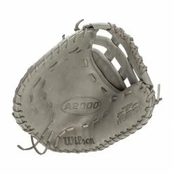 Best deal ❤️ Wilson A2000 SuperSkin FP1B 12.50" Fastpitch Softball First Base Mitt: WBW100219125 Grey, White 🔔 -BaseBallBat Sales Store 3d44 10 21 wilson a2000 superskin fp1b 12 50 fastpitch softball first base mitt wbw100219125 33638 13 l