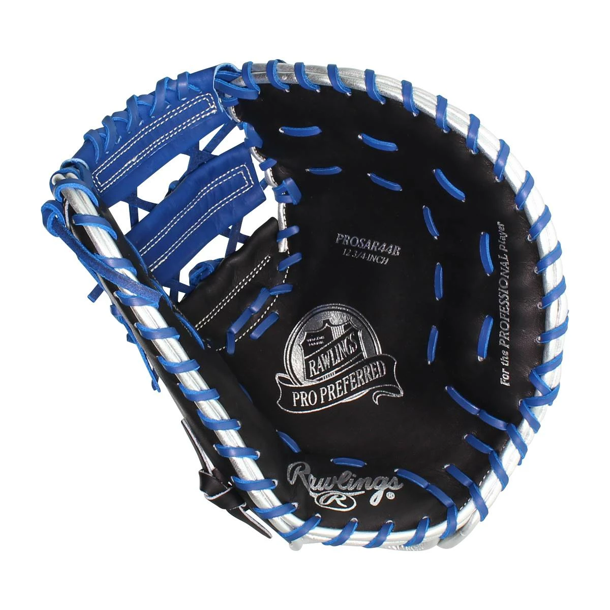 Outlet ๐ Rawlings Pro Preferred 12.75" Anthony Rizzo First Base Mitt: PROSAR44B Black, Blue, Silver ๐ 18 Outlet ๐ Rawlings Pro Preferred 12.75" Anthony Rizzo First Base Mitt: PROSAR44B Black, Blue, Silver ๐ - Image 16