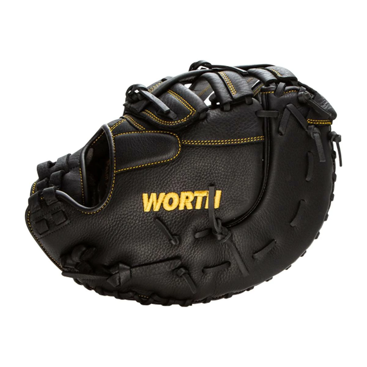 Discount ❤️ Worth Player Series 13" Slow Pitch First Base Mitt: WPL130-FB Black, Gold ⭐ 7 Discount ❤️ Worth Player Series 13" Slow Pitch First Base Mitt: WPL130-FB Black, Gold ⭐ - Image 5