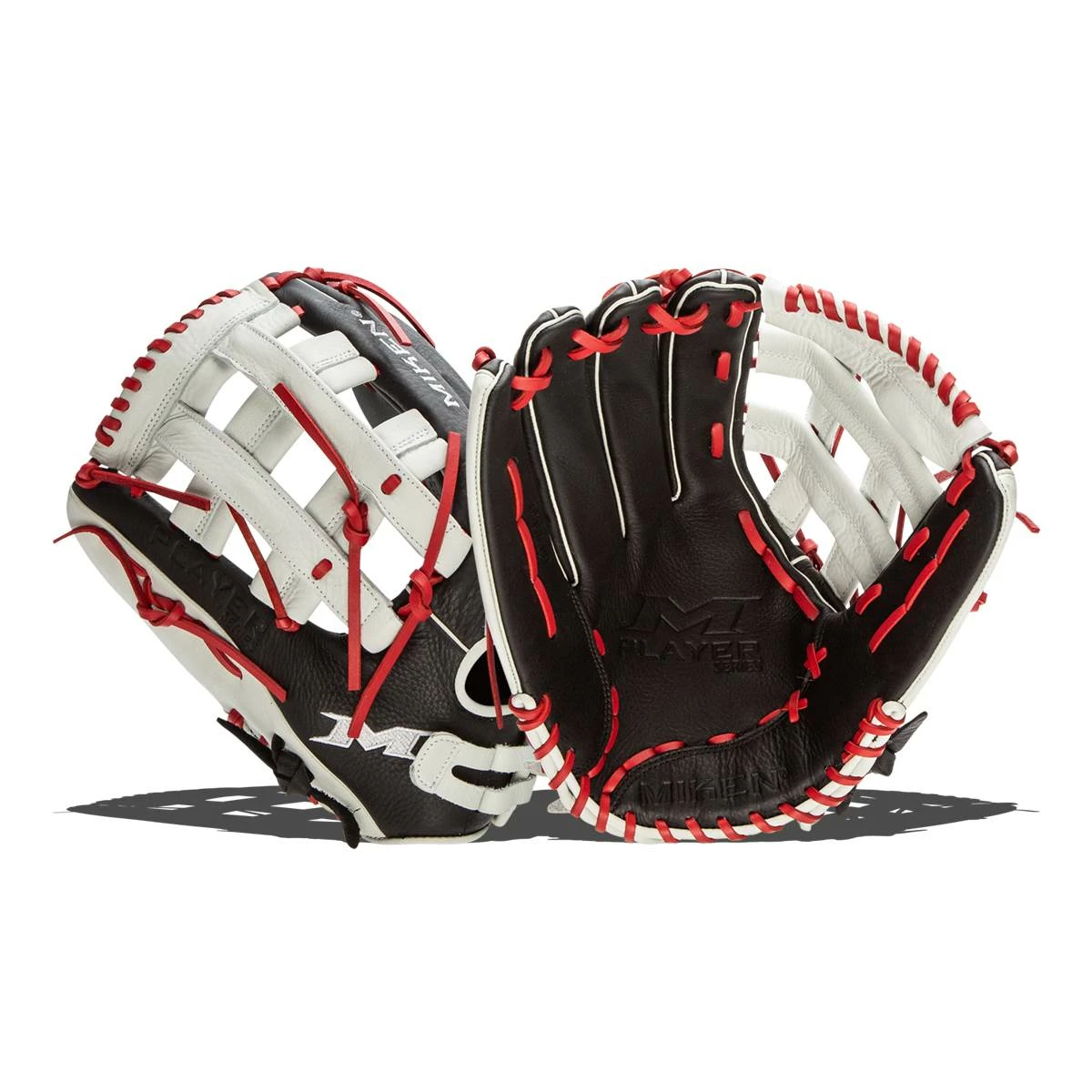 Outlet 🌟 Miken Player Series 15" Slow Pitch Softball Glove: PS150-PH Black, Red, White ⌛ 3 Outlet 🌟 Miken Player Series 15" Slow Pitch Softball Glove: PS150-PH Black, Red, White ⌛
