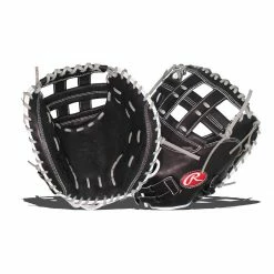 Top 10 👍 Rawlings Heart of the Hide 33" Fastpitch Softball Catcher's Mitt: PROCM33FP-24BG Black 🔔