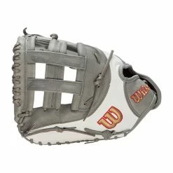 Best deal ❤️ Wilson A2000 SuperSkin FP1B 12.50" Fastpitch Softball First Base Mitt: WBW100219125 Grey, White 🔔 -BaseBallBat Sales Store 535b 10 21 wilson a2000 superskin fp1b 12 50 fastpitch softball first base mitt wbw100219125 33638 11 l