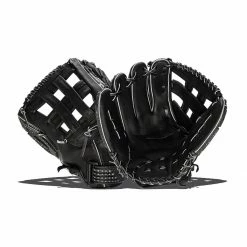 Hot Sale 🌟 Mizuno Techfire 12.5" Slow Pitch Softball Glove: GTF1250 Black, Grey 🌟