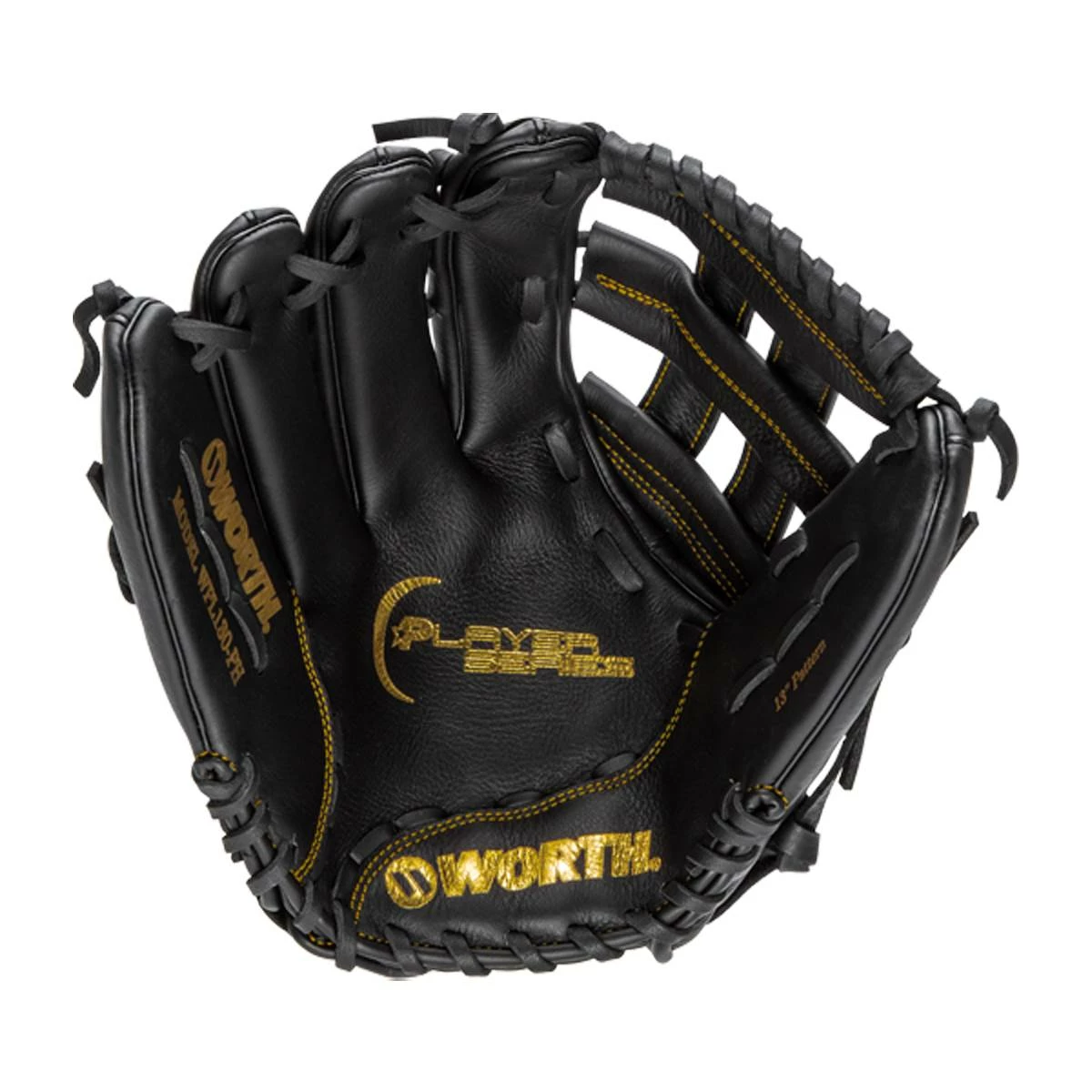 Brand new ✨ Worth Player Series 13" Slow Pitch Softball Glove: WPL130-PH Black, Gold 🔥 4 Brand new ✨ Worth Player Series 13" Slow Pitch Softball Glove: WPL130-PH Black, Gold 🔥 - Image 2