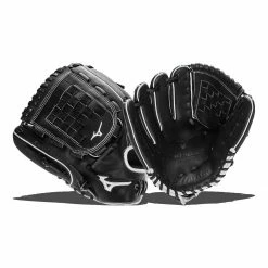 Cheap 🌟 Mizuno Pro Select 12" Fastpitch Softball Glove: GPSF1200BK Black, White 🌟