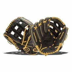 Cheapest ⭐ Wilson A1000 1750 12.5" Baseball Glove: WBW100138125 Black, Grey, Tan 😍