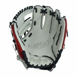 Cheap 👍 Rawlings HOH Mark of a Pro 11.5" Baseball Glove: SP204-2WS White, Red, Navy 🔔