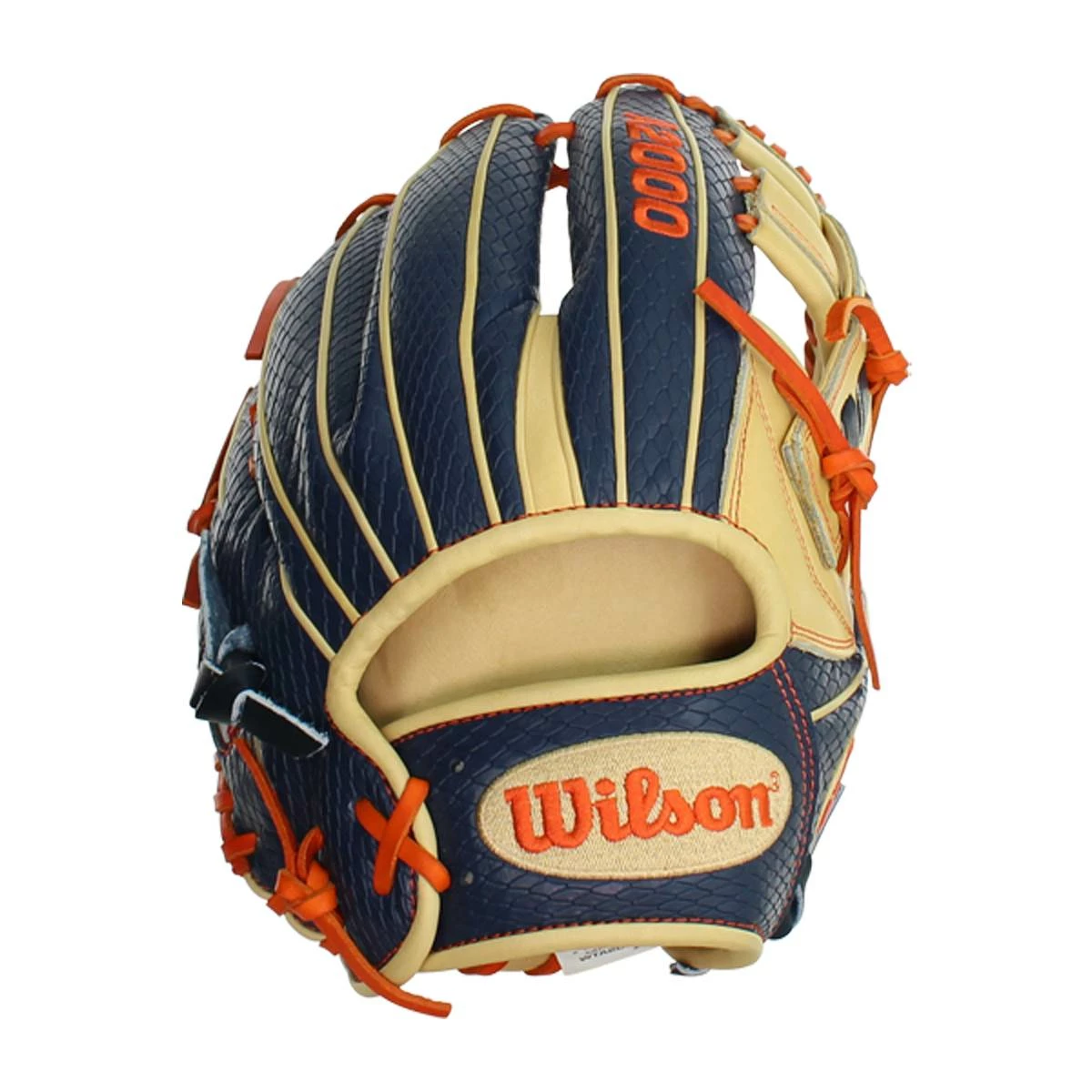 Best Sale 😍 Wilson A2000 11.5" Jose Altuve Super SnakeSkin JA27 Baseball Glove: WTA20RB20JA27GM Brown, Blue 🎉 8 Best Sale 😍 Wilson A2000 11.5" Jose Altuve Super SnakeSkin JA27 Baseball Glove: WTA20RB20JA27GM Brown, Blue 🎉 - Image 6