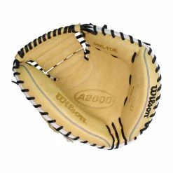 Best Sale ⌛ Wilson A2000 Pedroia Fit 33.00" Baseball Catcher's Mitt: WTA20RB19PFCM33 Grey, Tan ❤️