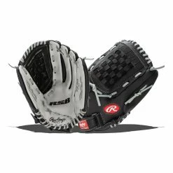 Deals 🎉 Rawlings RSB 13" Slow Pitch Softball Glove: RSB130GB Black, Grey ✔️