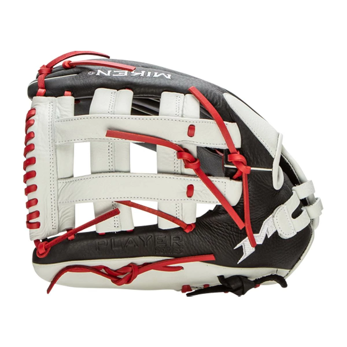 Outlet 🌟 Miken Player Series 15" Slow Pitch Softball Glove: PS150-PH Black, Red, White ⌛ 6 Outlet 🌟 Miken Player Series 15" Slow Pitch Softball Glove: PS150-PH Black, Red, White ⌛ - Image 4