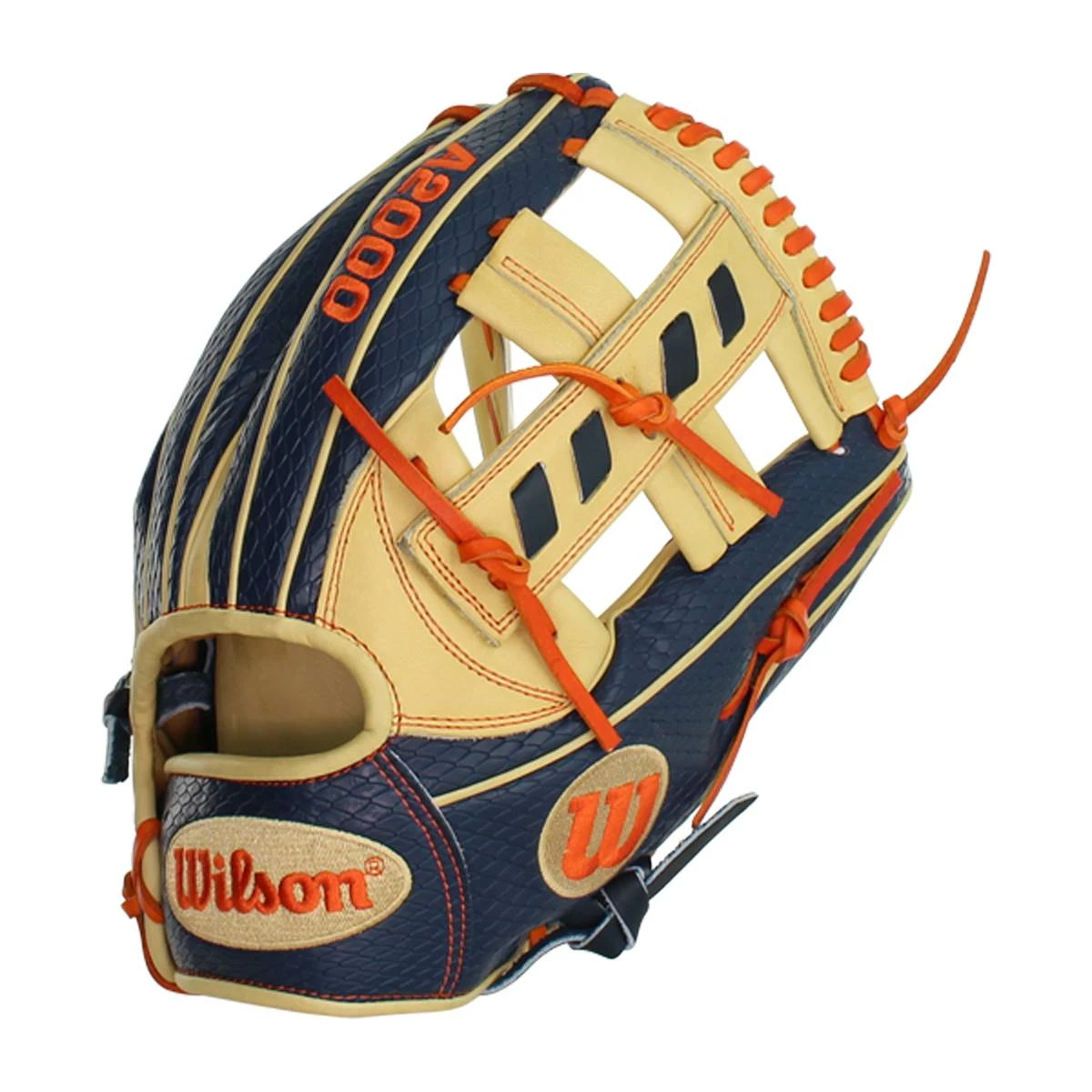 Best Sale 😍 Wilson A2000 11.5" Jose Altuve Super SnakeSkin JA27 Baseball Glove: WTA20RB20JA27GM Brown, Blue 🎉 4 Best Sale 😍 Wilson A2000 11.5" Jose Altuve Super SnakeSkin JA27 Baseball Glove: WTA20RB20JA27GM Brown, Blue 🎉 - Image 2