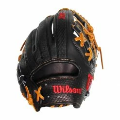 Buy 😍 Wilson A2K 11.5" SuperSkin Baseball Glove: WBW100059115 Black, Tan ❤️ -BaseBallBat Sales Store 84db 07 20 wilson a2k 11 5 superskin baseball glove wbw100059115 33315 7 l