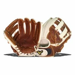 Brand new 🎁 Mizuno Classic Pro Soft 12" Fastpitch Softball Glove: GCF1200F3 Brown, White 🎁 -BaseBallBat Sales Store a107 09 18 30811 l
