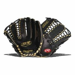 Discount 😍 Rawlings R9 12.75" Baseball Glove: R96019BGFS Black, Gold 👏