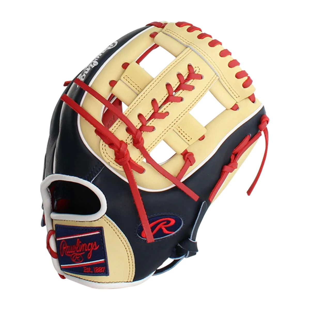 Best Sale ✨ Rawlings Heart of the Hide 11.5" Baseball Glove: PRO314-19SN Navy, Red, Tan ❤️ 5 Best Sale ✨ Rawlings Heart of the Hide 11.5" Baseball Glove: PRO314-19SN Navy, Red, Tan ❤️ - Image 3
