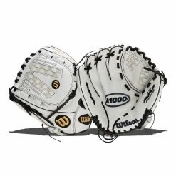 Discount 🎁 Wilson A1000 V125 12.5" Fastpitch Softball Glove: WBW100182125 Black, White, Gold 👏