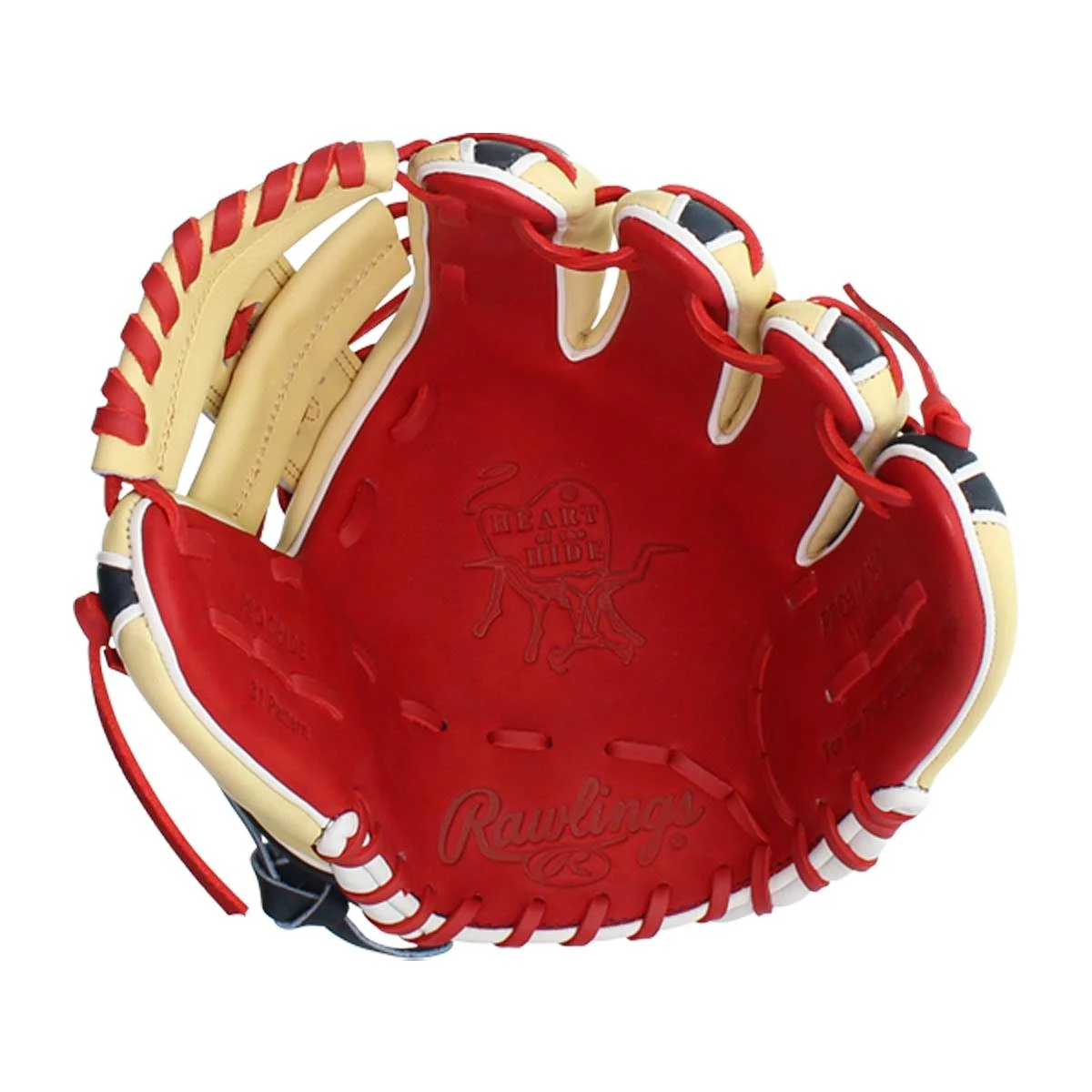 Best Sale ✨ Rawlings Heart of the Hide 11.5" Baseball Glove: PRO314-19SN Navy, Red, Tan ❤️ 8 Best Sale ✨ Rawlings Heart of the Hide 11.5" Baseball Glove: PRO314-19SN Navy, Red, Tan ❤️ - Image 6