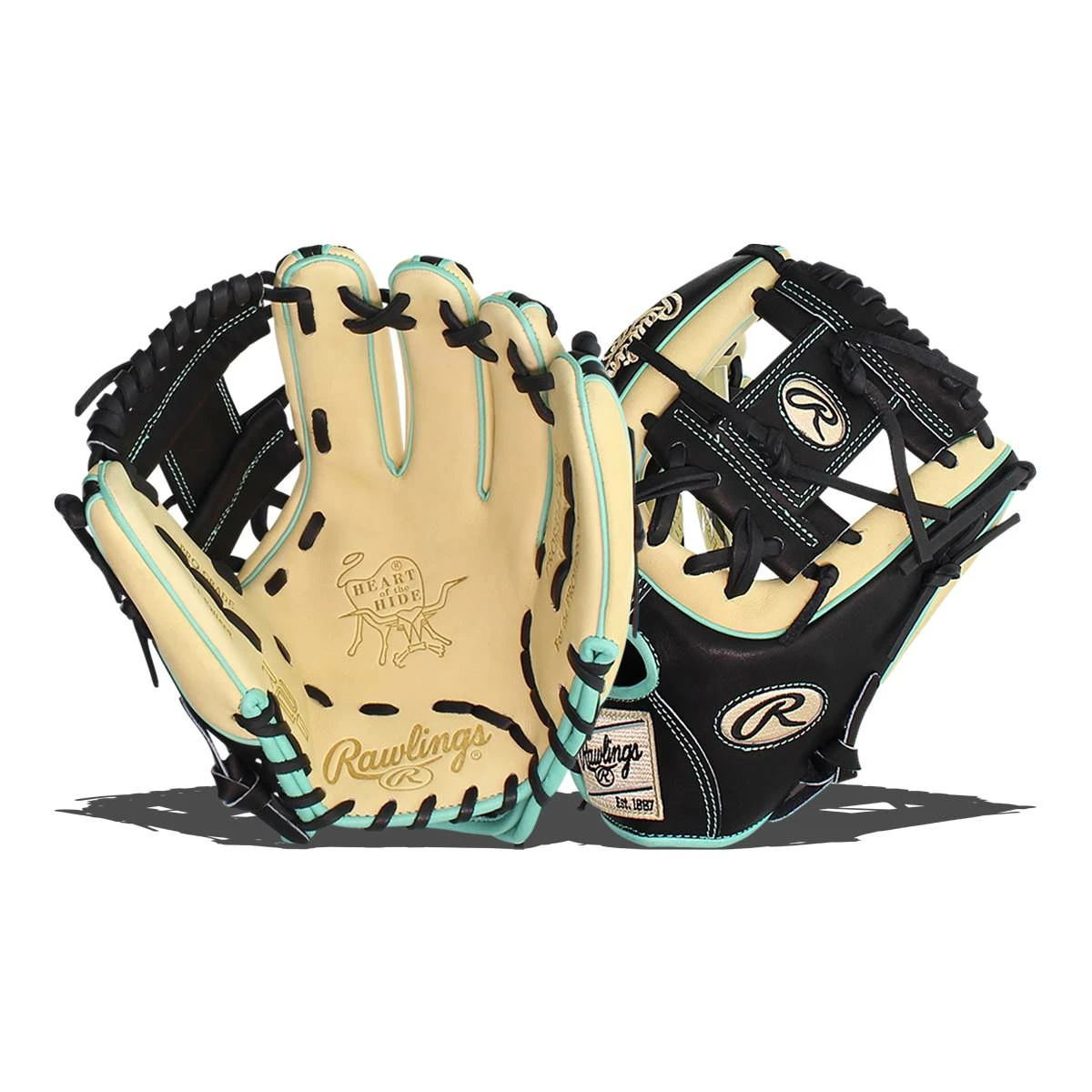 Best Sale 🔥 Rawlings Heart of the Hide R2G 11.5" Baseball Glove: PROR314-2CBM Black, Tan, Teal 👍 3 Best Sale 🔥 Rawlings Heart of the Hide R2G 11.5" Baseball Glove: PROR314-2CBM Black, Tan, Teal 👍
