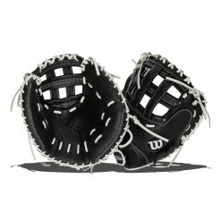 Best Pirce ✔️ Wilson A700 33" Fastpitch Softball Catcher's Mitt: WBW10042733 Black, White 🔥
