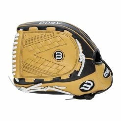 Best Pirce 🛒 Wilson A500 Siren 12.5" Youth Fastpitch Softball Glove: WBW100422125 Black, Tan ⌛ -BaseBallBat Sales Store bd61 10 21 wilson a500 siren 12 5 youth fastpitch softball glove wbw100422125 34736 11 l