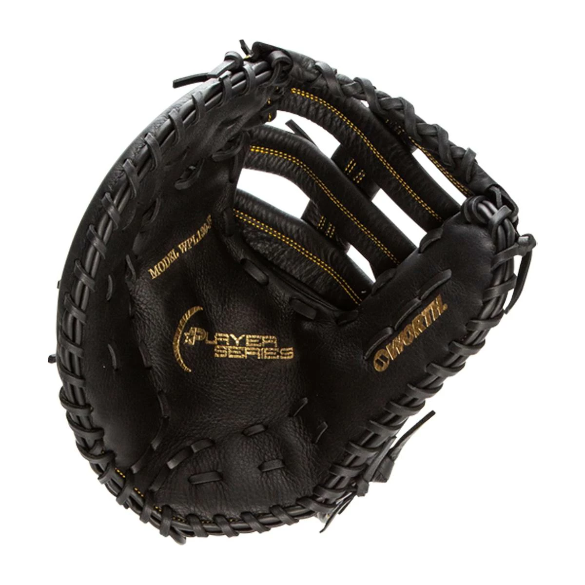 Discount ❤️ Worth Player Series 13" Slow Pitch First Base Mitt: WPL130-FB Black, Gold ⭐ 4 Discount ❤️ Worth Player Series 13" Slow Pitch First Base Mitt: WPL130-FB Black, Gold ⭐ - Image 2