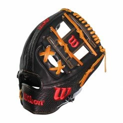 Buy 😍 Wilson A2K 11.5" SuperSkin Baseball Glove: WBW100059115 Black, Tan ❤️ -BaseBallBat Sales Store c631 07 20 wilson a2k 11 5 superskin baseball glove wbw100059115 33315 3 l