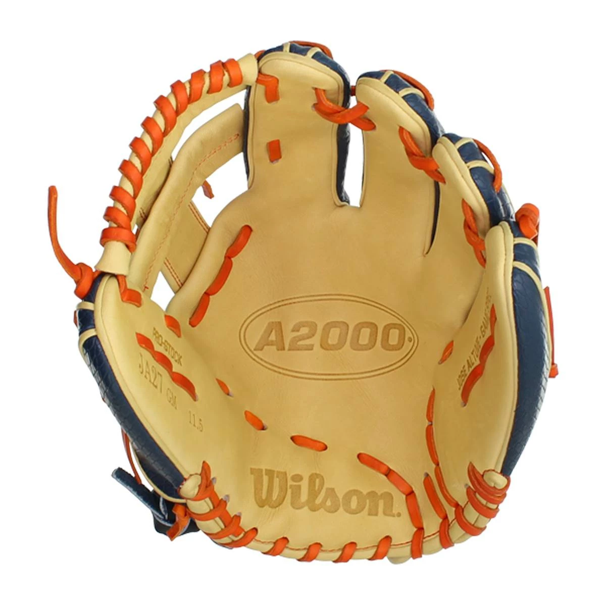 Best Sale 😍 Wilson A2000 11.5" Jose Altuve Super SnakeSkin JA27 Baseball Glove: WTA20RB20JA27GM Brown, Blue 🎉 7 Best Sale 😍 Wilson A2000 11.5" Jose Altuve Super SnakeSkin JA27 Baseball Glove: WTA20RB20JA27GM Brown, Blue 🎉 - Image 5
