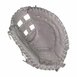 Best deal ❤️ Wilson A2000 SuperSkin FP1B 12.50" Fastpitch Softball First Base Mitt: WBW100219125 Grey, White 🔔 -BaseBallBat Sales Store cffa 09 20 wilson a2000 superskin fp1b 12 50 fastpitch softball first base mitt wbw100219125 33638 2 l