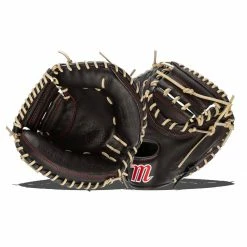 Discount ⌛ Marucci Acadia Series 32" Youth Baseball Catcher's Mitt: MFGACM220C1 Black, Red ✔️