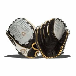 Cheap 🔔 Wilson A2000 SuperSkin 12.5" Fastpitch Softball Glove: WTA20RF19V125SS Black, White ❤️