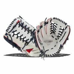 Deals 👍 Easton Professional Collection Haylie McCleney 12.75" Fastpitch Softball Glove: HM8136 Navy, Red, White ✔️