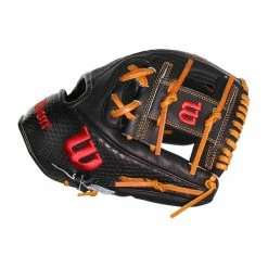 Buy 😍 Wilson A2K 11.5" SuperSkin Baseball Glove: WBW100059115 Black, Tan ❤️ -BaseBallBat Sales Store dad3 07 20 wilson a2k 11 5 superskin baseball glove wbw100059115 33315 4 l
