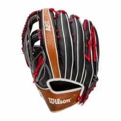 Cheapest 🧨 Wilson A2K 12.75" SuperSkin Baseball Glove: WBW1000691275 Black, Red, Tan 🎁 -BaseBallBat Sales Store dbff 10 21 wilson a2k 12 75 superskin baseball glove wbw1000691275 33325 14 l