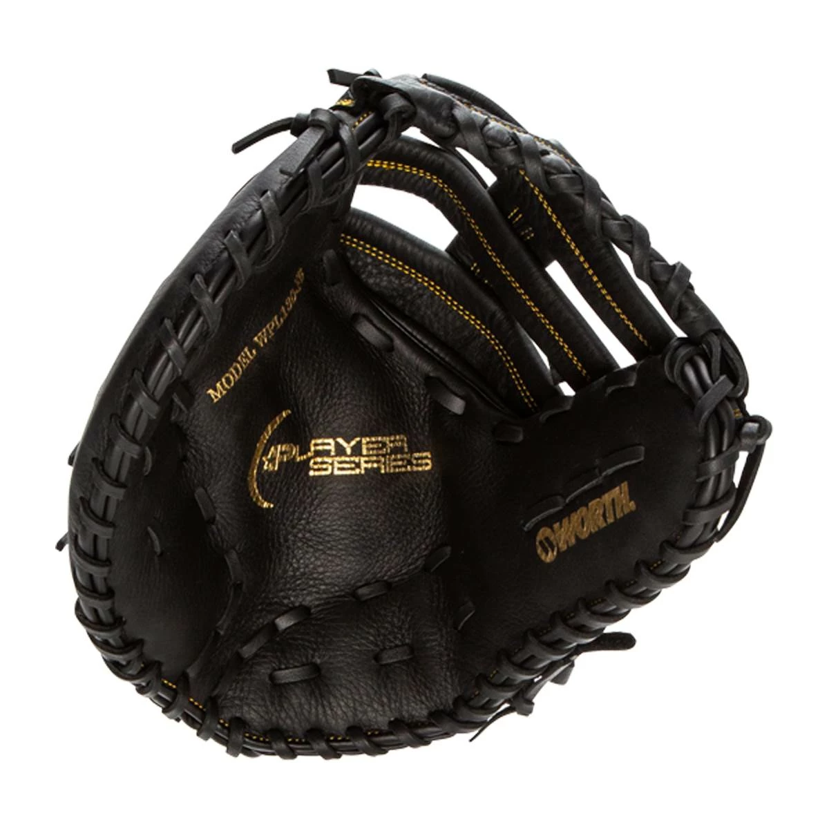 Discount ❤️ Worth Player Series 13" Slow Pitch First Base Mitt: WPL130-FB Black, Gold ⭐ 8 Discount ❤️ Worth Player Series 13" Slow Pitch First Base Mitt: WPL130-FB Black, Gold ⭐ - Image 6