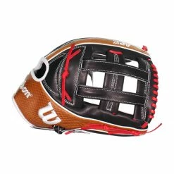 Cheapest 🧨 Wilson A2K 12.75" SuperSkin Baseball Glove: WBW1000691275 Black, Red, Tan 🎁 -BaseBallBat Sales Store f486 07 20 wilson a2k 12 75 superskin baseball glove wbw1000691275 33325 4 l