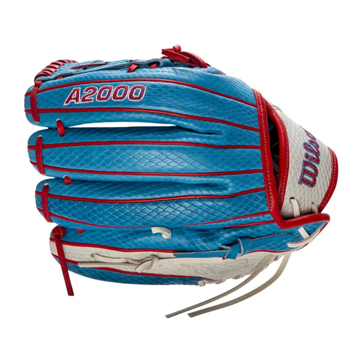 Brand new 🎉 Wilson A2000 Kelsey Stewart Spin Control KS7 12" Fastpitch Softball Glove: WBW10043512 Blue, Red, White ⭐ 7 Brand new 🎉 Wilson A2000 Kelsey Stewart Spin Control KS7 12" Fastpitch Softball Glove: WBW10043512 Blue, Red, White ⭐ - Image 5