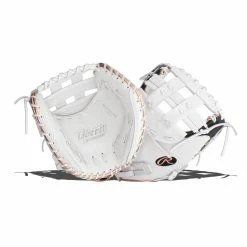 Flash Sale 👏 Rawlings Liberty Advanced 33" Fastpitch Catcher's Mitt: RLACM33RG Black, White ✔️