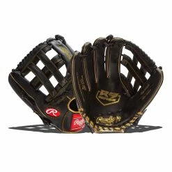 Best deal 👍 Rawlings R9 12.75" Baseball Glove: R93029-6BG Black, Gold 😍